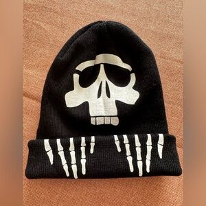 Black Skull Beanie for Kids